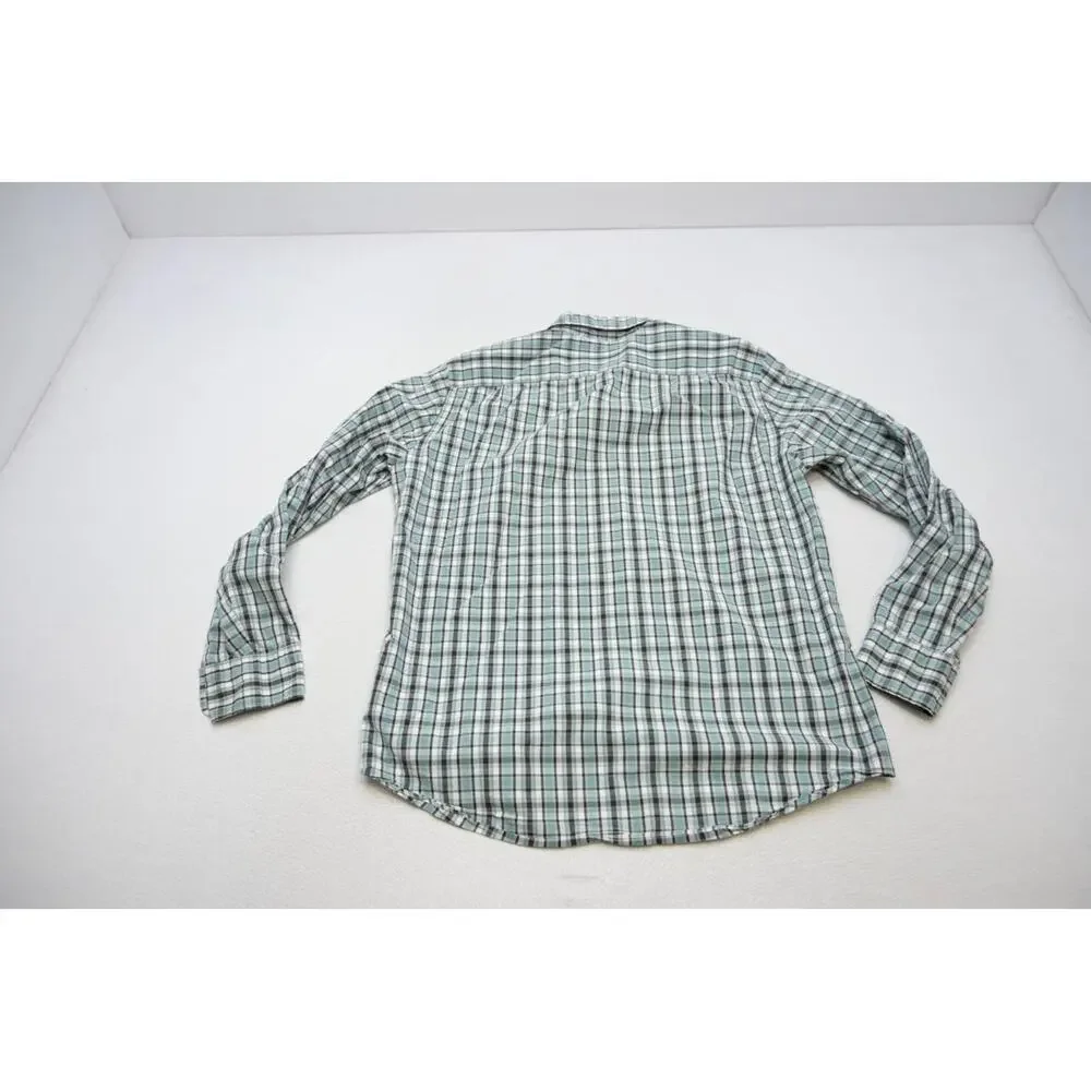 J Crew Dress Shirt Plaid Tailored Fit Long Sleeve Button‎ Up Casual Mens Large